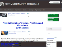 Tablet Screenshot of analyzemath.com